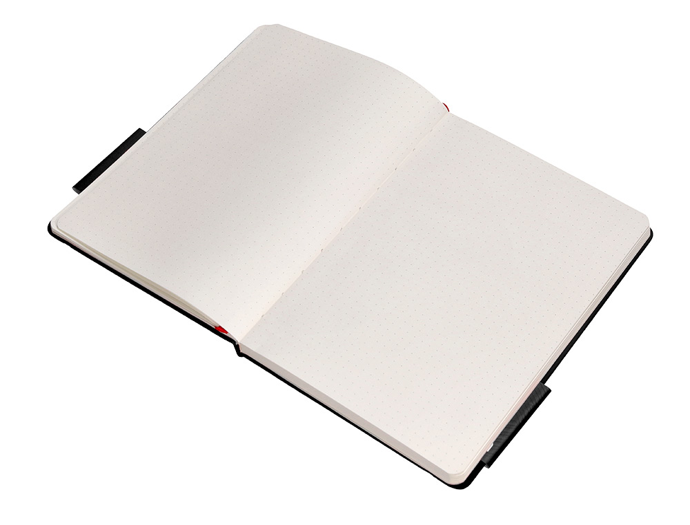CADERNO COM ELASTICO ANTARTIK NOTES CAPA DURA A5 PONTILHADO PRETO E VERMELHO 100 FOLHAS 80 GR FSC