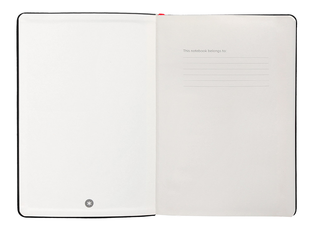 CADERNO COM ELASTICO ANTARTIK NOTES CAPA DURA A5 PONTILHADO PRETO E VERMELHO 100 FOLHAS 80 GR FSC
