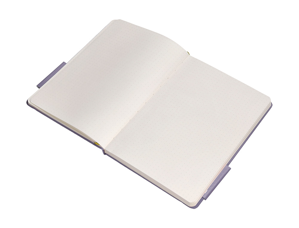 CADERNO COM ELASTICO ANTARTIK NOTES CAPA DURA A4 PONTILHADO ROXO E AMARELO 100 FOLHAS 80 GR FSC