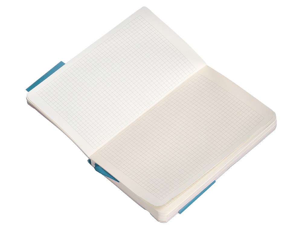 CADERNO COM ELASTICO ANTARTIK NOTES CAPA MOLE A6 QUADRICULADO AZUL CLARO 100 FOLHAS 80 GR FSC