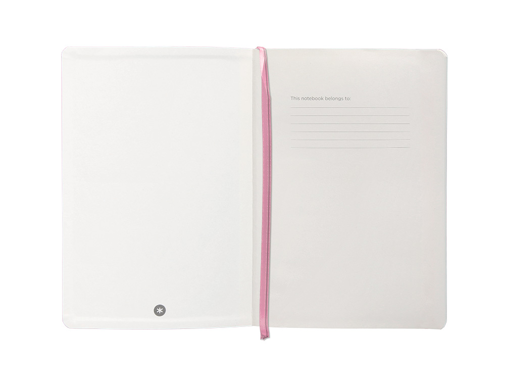 CADERNO COM ELASTICO ANTARTIK NOTES CAPA MOLE A5 QUADRICULADO ROSA PASTEL 80 FOLHAS 80 GR FSC