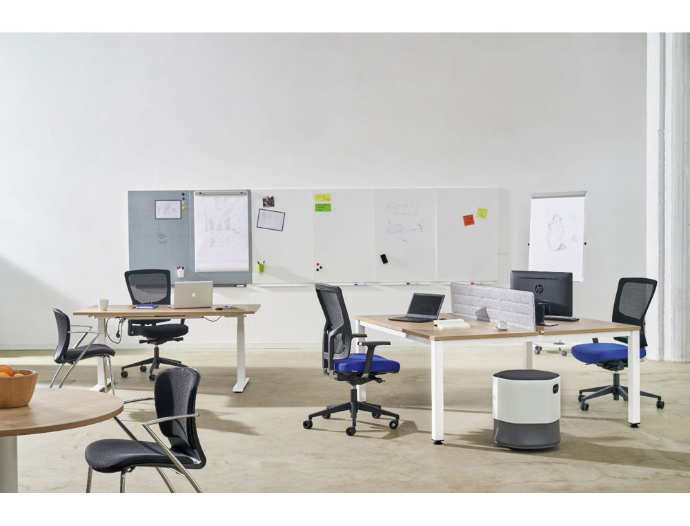 QUADRO BRANCO ROCADA LACADO BRANCO 240X120 CM 2 MODULOS 120X120 CM