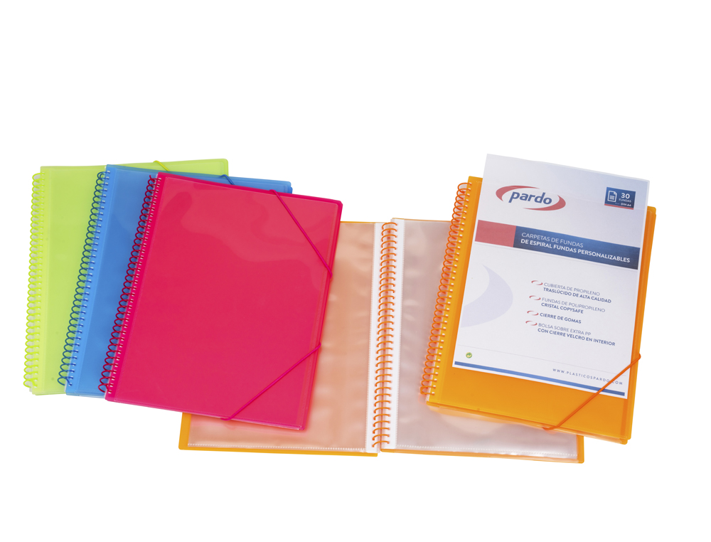 CAPA CATALOGO PARDO COM ESPIRAL 40 BOLSAS FOLIO PERSONALIZAVEL COR PRETO
