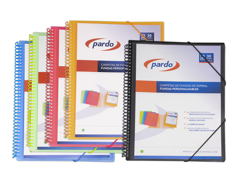 CAPA CATALOGO PARDO COM ESPIRAL 40 BOLSAS FOLIO PERSONALIZAVEL COR PRETO