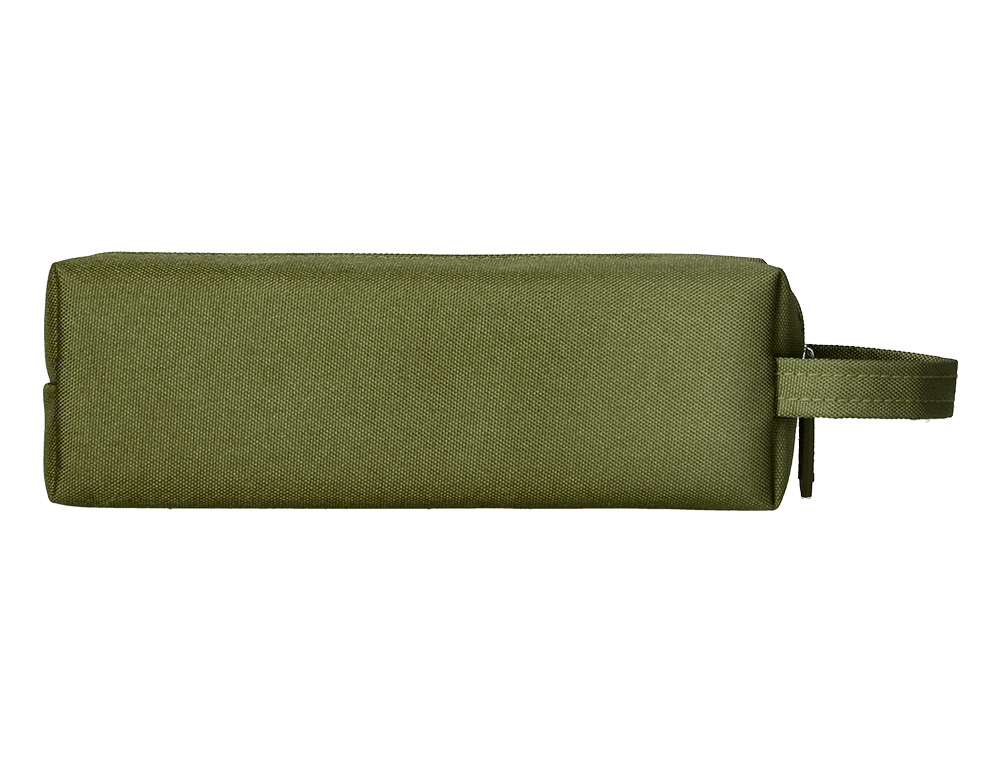 ESTOJO ESCOLAR LIDERPAPEL CLASSIC RETANGULAR COM ASA 210X70 MM VERDE MILITAR