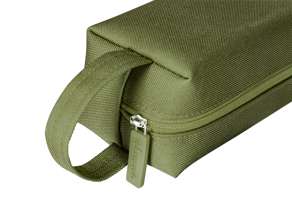 ESTOJO ESCOLAR LIDERPAPEL CLASSIC RETANGULAR COM ASA 210X70 MM VERDE MILITAR