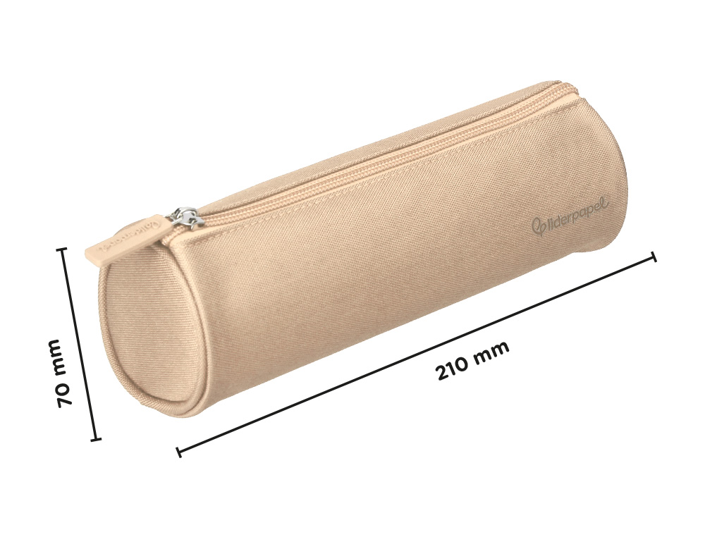 ESTOJO ESCOLAR LIDERPAPEL CILINDRICO LARGO 210X70 MM ROSA