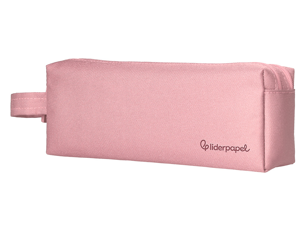 ESTOJO ESCOLAR LIDERPAPEL CLASSIC RETANGULAR COM ASA 2 FECHOS 210X80 MM ROSA