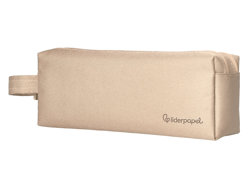 ESTOJO ESCOLAR LIDERPAPEL CLASSIC RETANGULAR COM ASA 2 FECHOS 210X80 MM CREME
