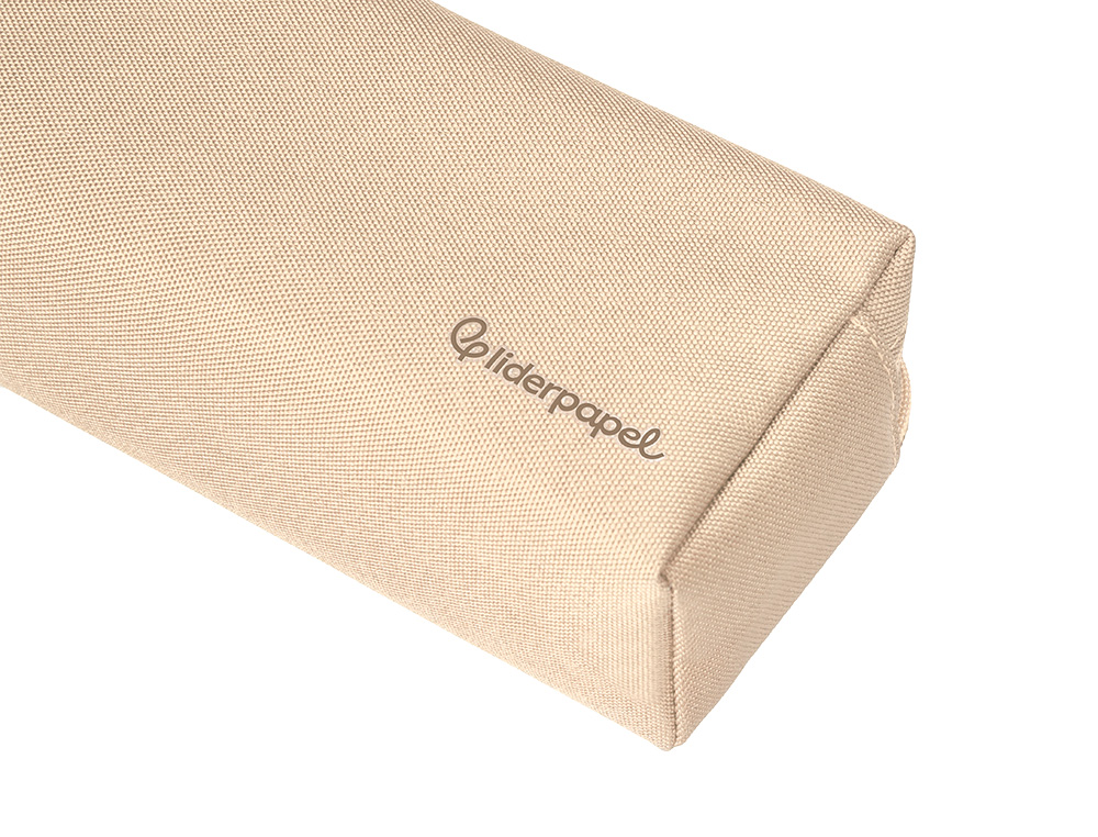ESTOJO ESCOLAR LIDERPAPEL CLASSIC RETANGULAR COM ASA 2 FECHOS 210X80 MM CREME