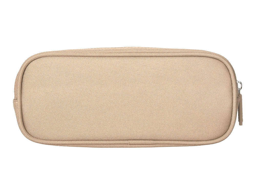 ESTOJO ESCOLAR LIDERPAPEL OVALADO 2 FECHOS COM BOLSO FRONTAL 210X90 MM CREME