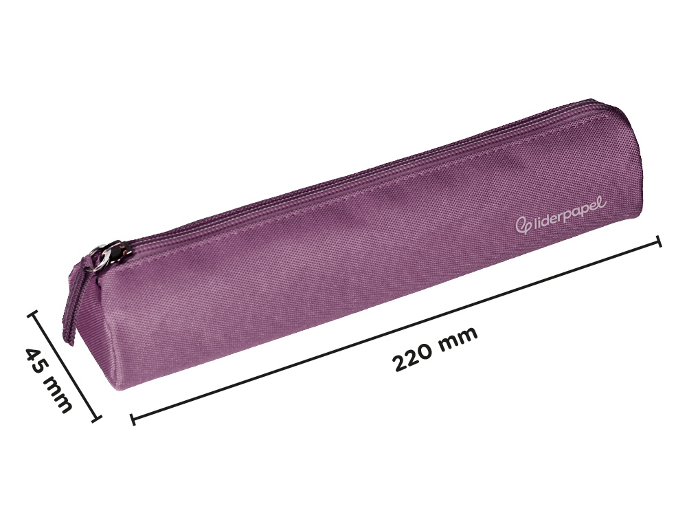 ESTOJO ESCOLAR LIDERPAPEL CILINDRICO ESTREITO 220X45 MM ROXO