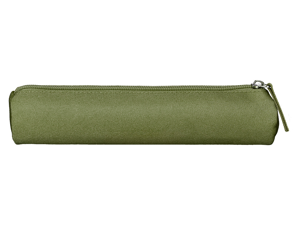ESTOJO ESCOLAR LIDERPAPEL CILINDRICO ESTREITO 220X45 MM VERDE MILITAR