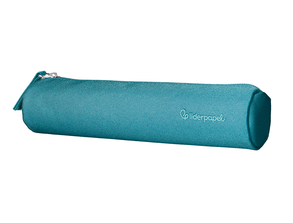 ESTOJO ESCOLAR LIDERPAPEL CILINDRICO ESTREITO 220X45 MM TURQUESA