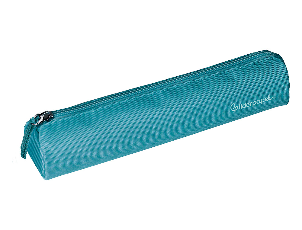 ESTOJO ESCOLAR LIDERPAPEL CILINDRICO ESTREITO 220X45 MM TURQUESA