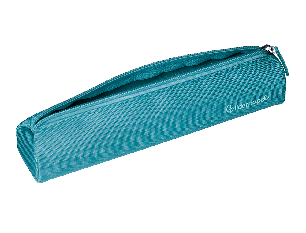 ESTOJO ESCOLAR LIDERPAPEL CILINDRICO ESTREITO 220X45 MM TURQUESA