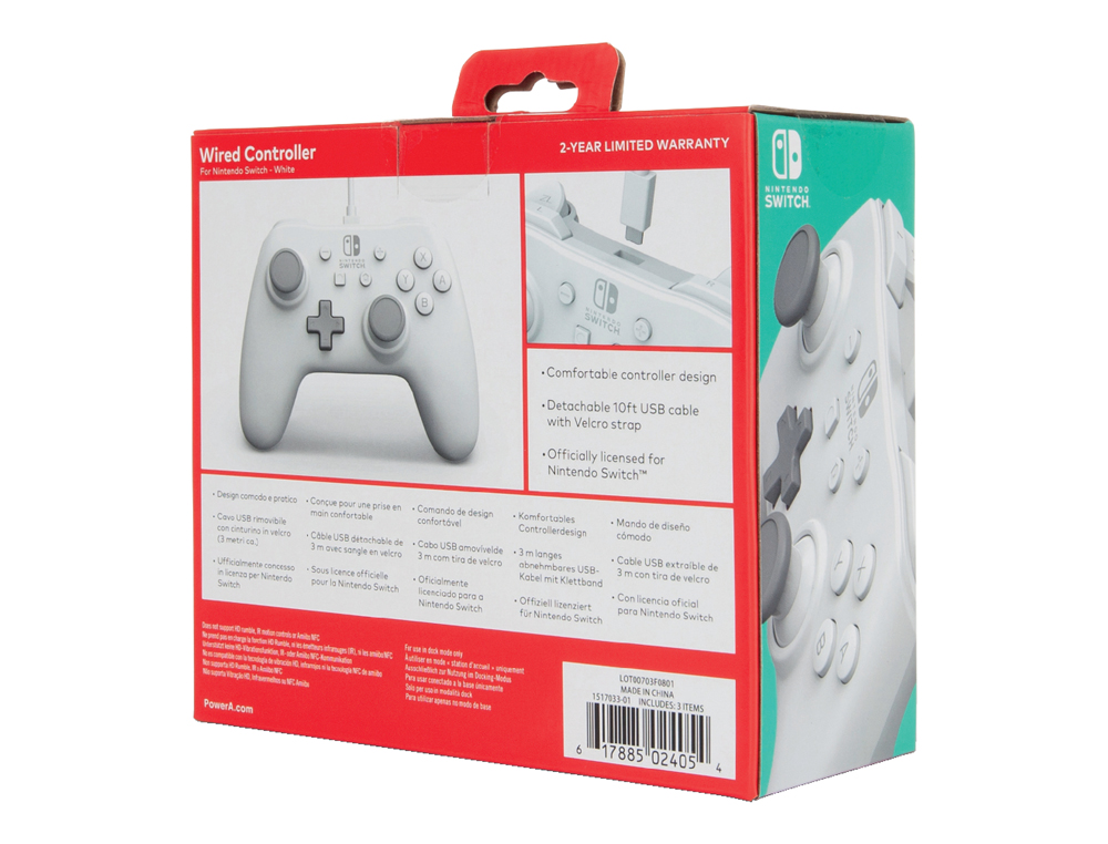 COMANDO POWER A COM CABO PARA NINTENDO SWITCH BRANCO