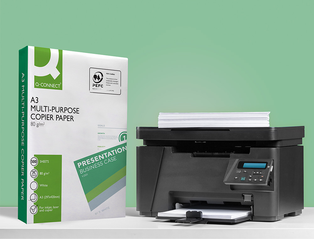 PAPEL FOTOCOPIA Q-CONNECT ECONOMY DIN A3 80 GR EMBALAGEM 500 FOLHAS