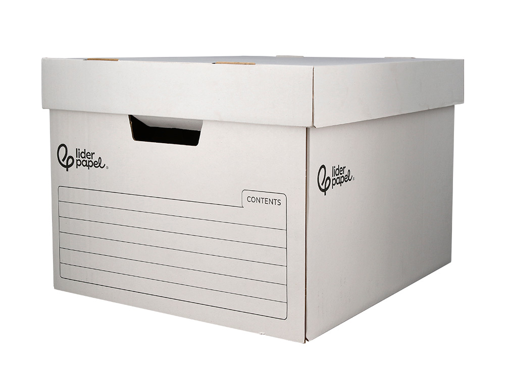CAIXA PARA ARQUIVO DEFINITIVO LIDERPAPEL CARTAO 100% RECICLADO AUTOMATICA PARA 3 CAIXAS ARQUIVO DEF. FOLIO 387X333X260MM