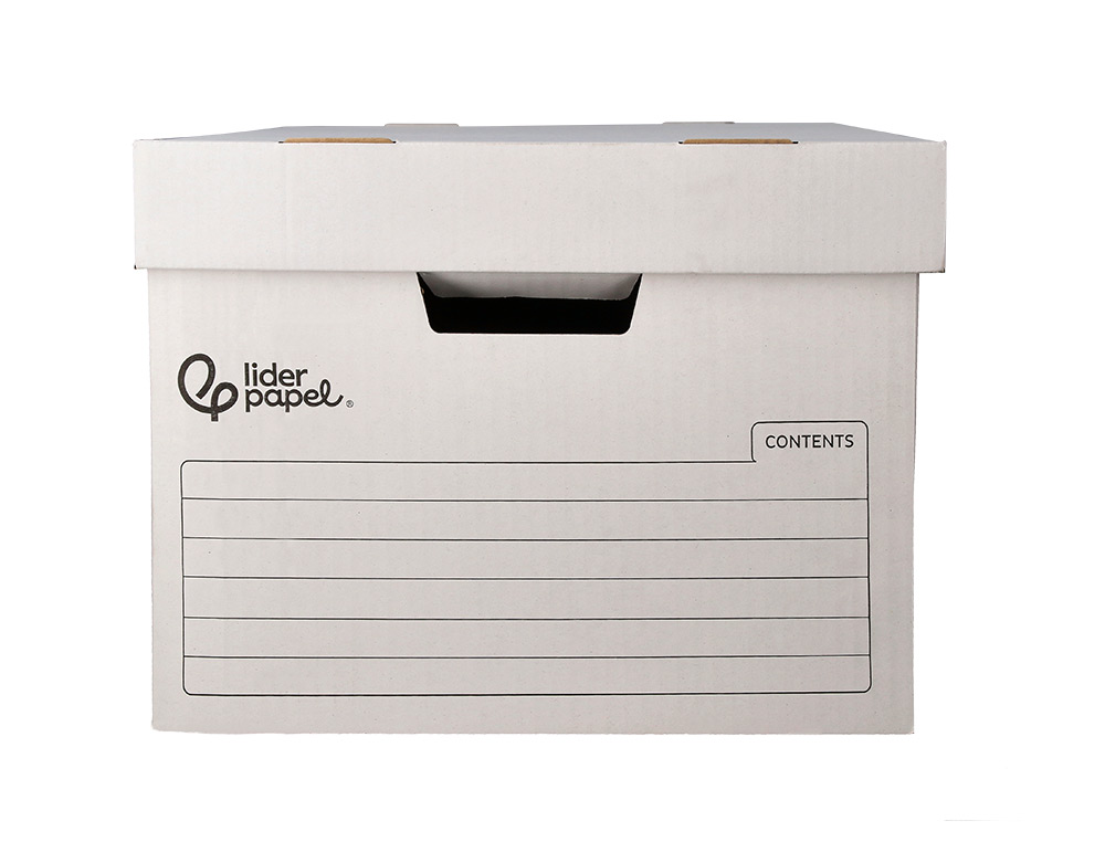 CAIXA PARA ARQUIVO DEFINITIVO LIDERPAPEL CARTAO 100% RECICLADO AUTOMATICA PARA 3 CAIXAS ARQUIVO DEF. FOLIO 387X333X260MM