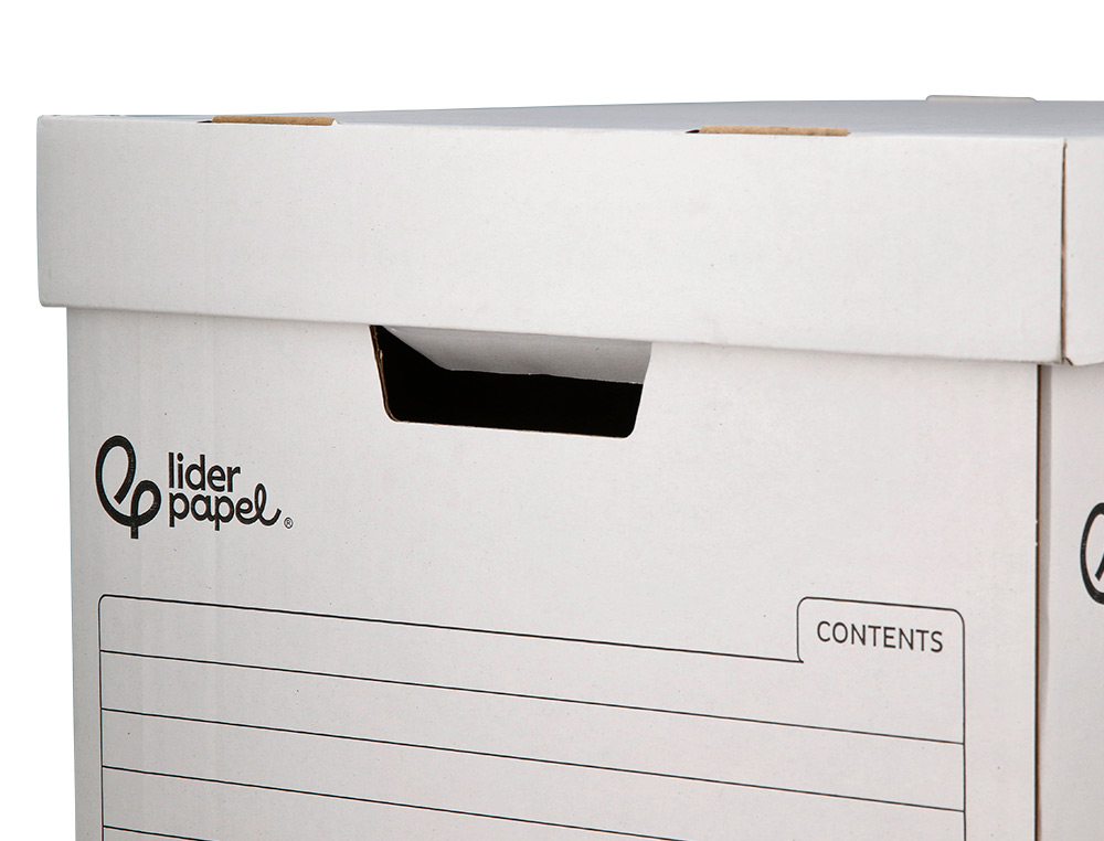 CAIXA PARA ARQUIVO DEFINITIVO LIDERPAPEL CARTAO 100% RECICLADO AUTOMATICA PARA 3 CAIXAS ARQUIVO DEF. FOLIO 387X333X260MM