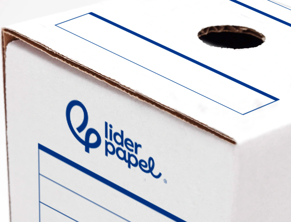 CAIXA PARA ARQUIVO MORTO AUTOMATICA LIDERPAPEL DIN A4 CARTAO 100% RECICLADO 325 GR LOMBADA 100 MM BRANCO 360X100X255MM