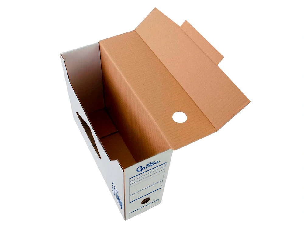 CAIXA PARA ARQUIVO MORTO AUTOMATICA LIDERPAPEL DIN A4 CARTAO 100% RECICLADO 325 GR LOMBADA 100 MM BRANCO 360X100X255MM