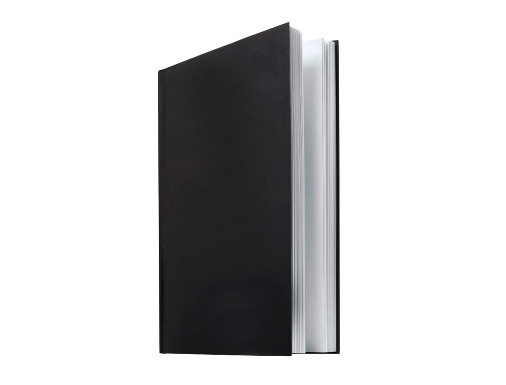 DIARIO GRAFICO ENCADERNADO LIDERPAPEL DIN A6 148X105 MM 100 FOLHAS 100 GR COR PRETA