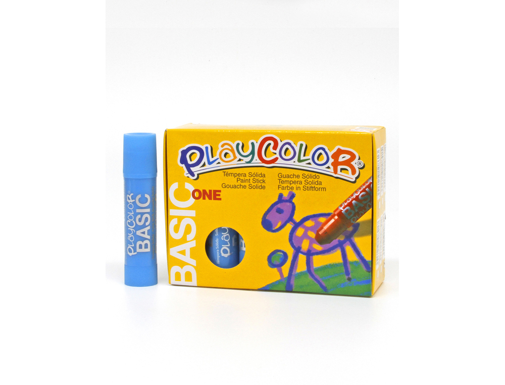 GUACHE SOLIDA PLAYCOLOR BASIC ONE 10 GR AZUL CLARO CAIXA DE 12 UNIDADES