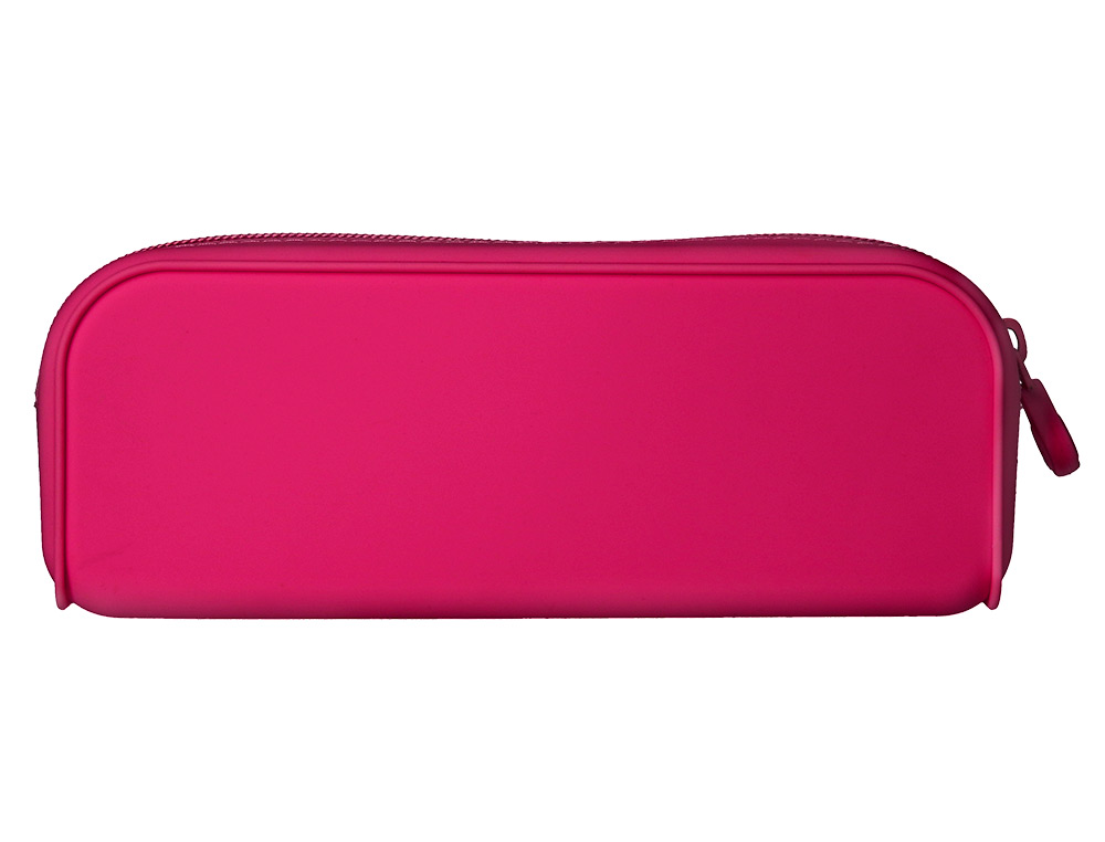 ESTOJO ESCOLAR ANTARTIK PRISMA SILICONE SOFT RETANGULAR 185X50X75 MM ROSA FUCSIA