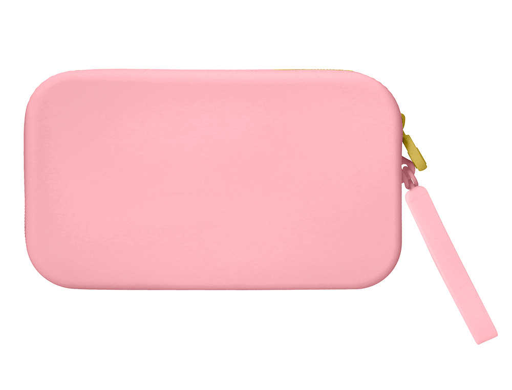 ESTOJO ESCOLAR ANTARTIK TROPICAL DIVE SILICONE SOFT RETANGULAR 190X120X25 MM ROSA CHICLETE