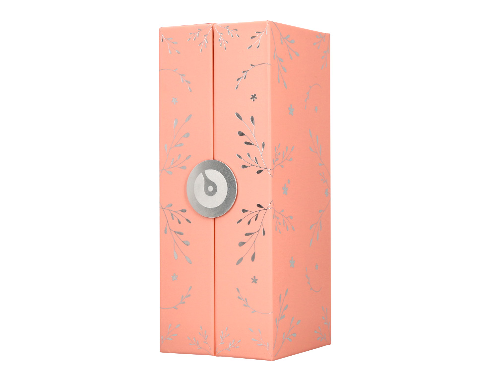 ESFEROGRAFICA BELIUS BELLA ALUMINIO COR ROSA DESENHO PRATEADO RELEVO TINTA AZUL CAIXA DE DESIGN