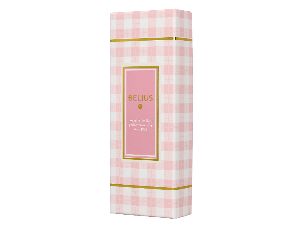 ROLLER BELIUS PICNIC ALUMINIO COR ROSA DOURADO TINTA COR PRETO CAIXA DE DESIGN