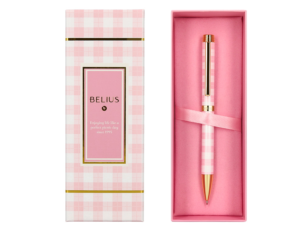 ROLLER BELIUS PICNIC ALUMINIO COR ROSA DOURADO TINTA COR PRETO CAIXA DE DESIGN