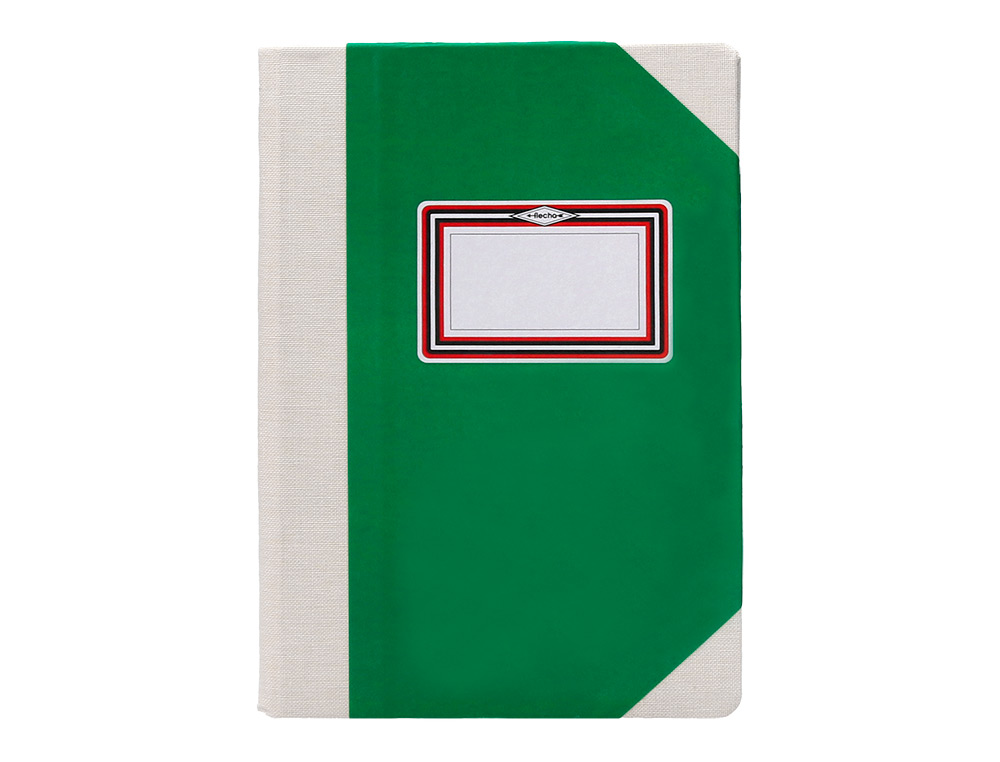 LIVRO DE CARTAO COSIDO FERNANDES FLECHA DIN A4+ LISO 50 FOLHAS 100 GR VERDE