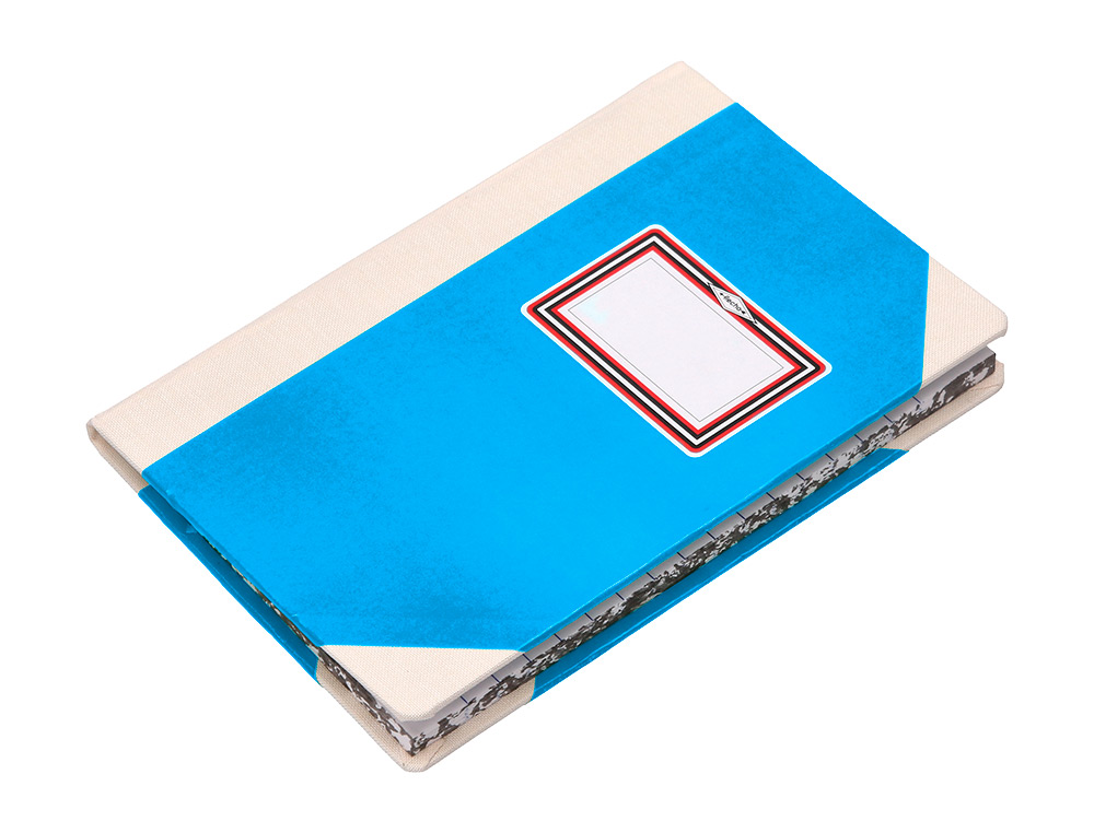 LIVRO DE CARTAO COSIDO FERNANDES FLECHA DIN A4+ PAUTADO 50 FOLHAS 100 GR AZUL