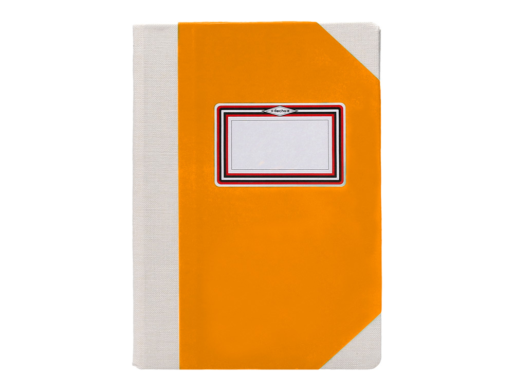 LIVRO DE CARTAO COSIDO FERNANDES FLECHA DIN A4+ PAUTADO 50 FOLHAS 100 GR LARANJA