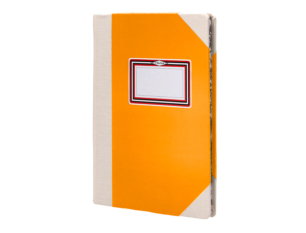 LIVRO DE CARTAO COSIDO FERNANDES FLECHA DIN A4+ PAUTADO 50 FOLHAS 100 GR LARANJA