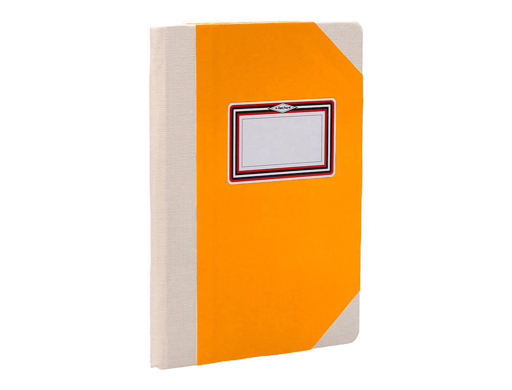 LIVRO DE CARTAO COSIDO FERNANDES FLECHA DIN A4+ PAUTADO 50 FOLHAS 100 GR LARANJA