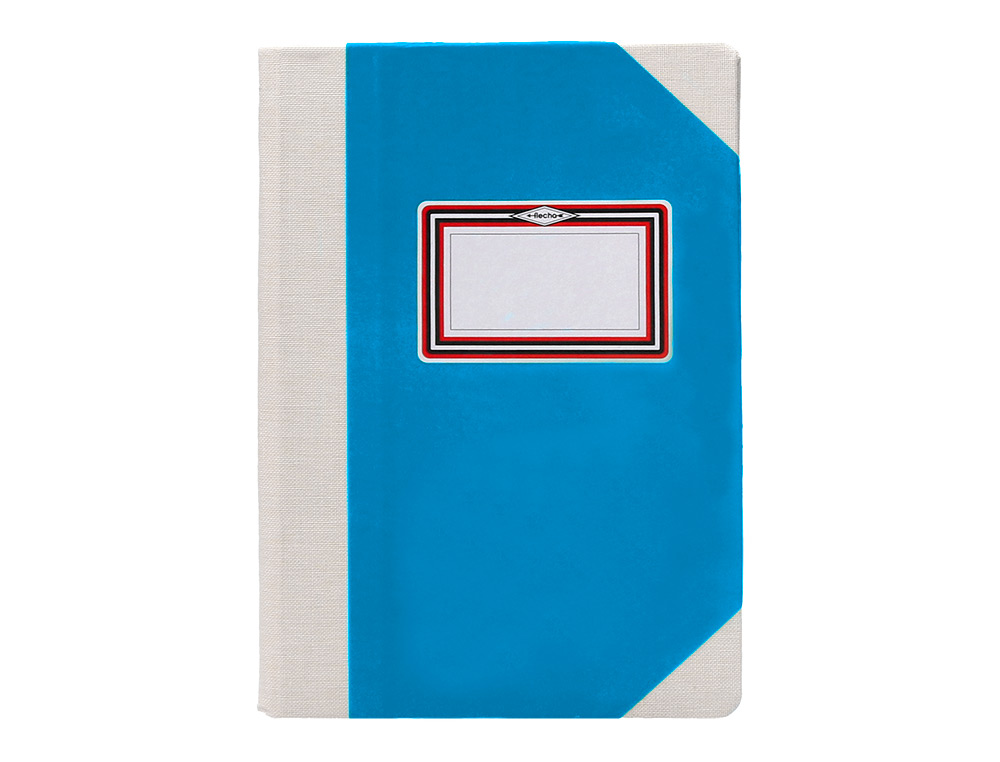 LIVRO DE CARTAO COSIDO FERNANDES FLECHA DIN A5+ LISO 50 FOLHAS 100 GR AZUL