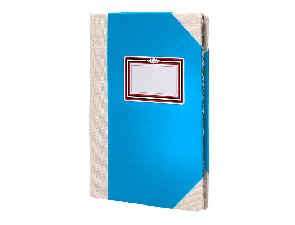 LIVRO DE CARTAO COSIDO FERNANDES FLECHA DIN A5+ LISO 50 FOLHAS 100 GR AZUL