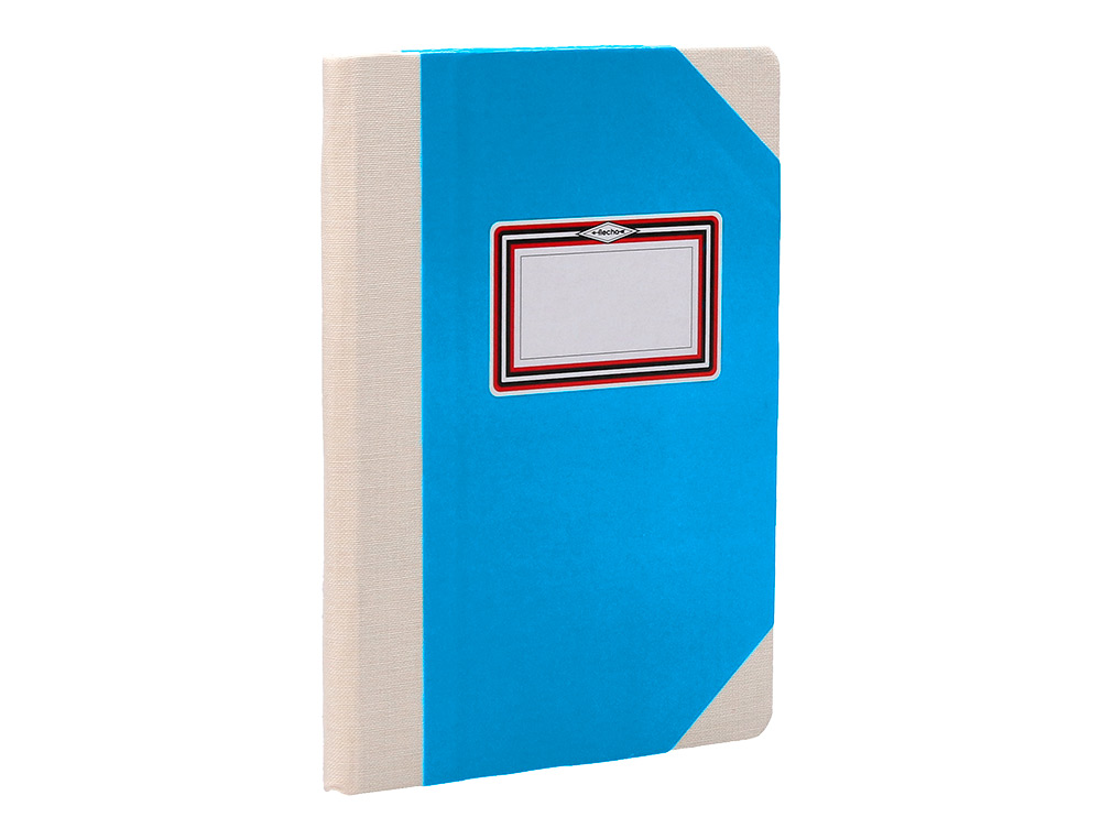 LIVRO DE CARTAO COSIDO FERNANDES FLECHA DIN A5+ LISO 50 FOLHAS 100 GR AZUL