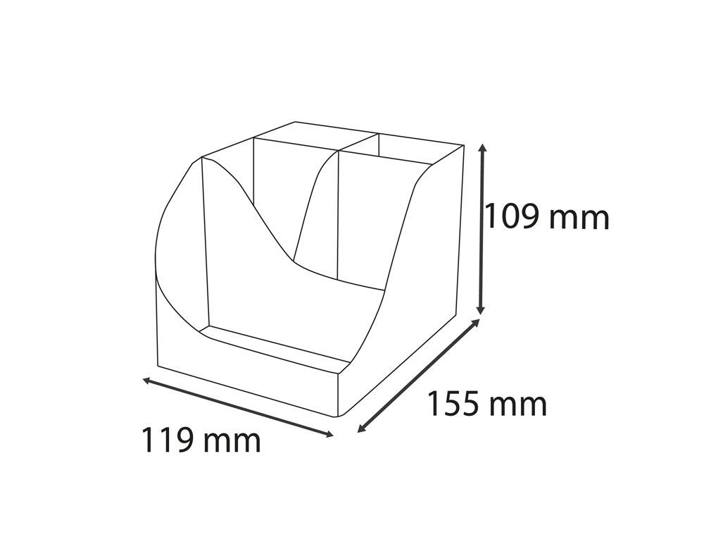 PORTA LAPIS EXACOMPTA WAVE SKANDI PLASTICO RECICLADO COR ROSA VELHO 155X119X109 MM