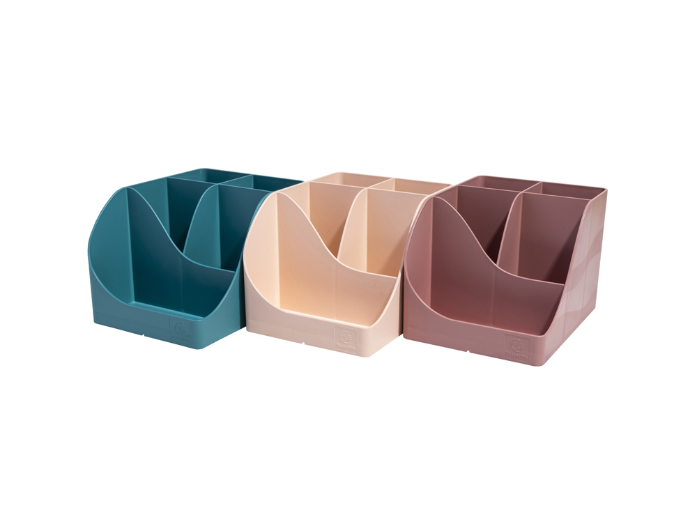 PORTA LAPIS EXACOMPTA WAVE SKANDI PLASTICO RECICLADO COR ROSA VELHO 155X119X109 MM