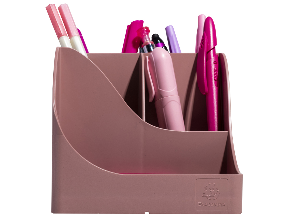 PORTA LAPIS EXACOMPTA WAVE SKANDI PLASTICO RECICLADO COR ROSA VELHO 155X119X109 MM