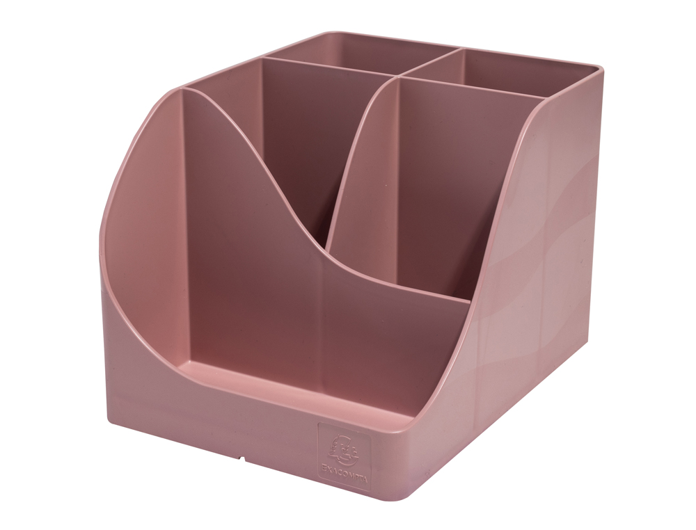 PORTA LAPIS EXACOMPTA WAVE SKANDI PLASTICO RECICLADO COR ROSA VELHO 155X119X109 MM