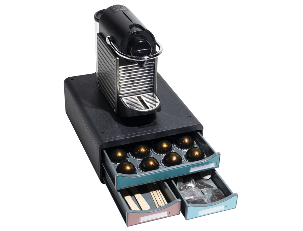 BLOCO CLASSIFICADOR DE SECRETARIA EXACOMPTA SKANDI DIN A4+ POLIPROPILENO RECICLADO 3 GAVETAS CORES SORTIDAS 347X278X130