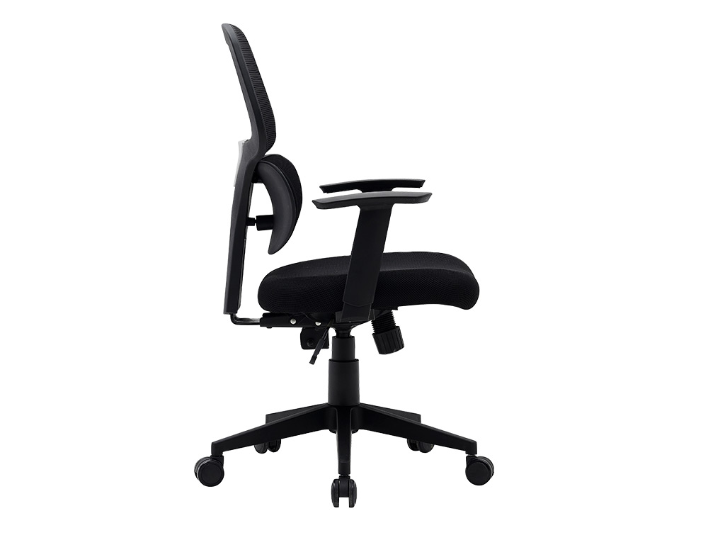 CADEIRA Q-CONNECT ESCRITORIO ANCONA MALHA BASE METALICA ALT MAX 1110 LARG 660 PROF 590 RODAS PREMIUM COR PRETO