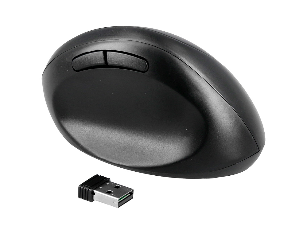 RATO Q-CONNECT OTICO SEM FIOS ERGONOMICO VERTICAL DPI 800/1200/1600 PILHA AA PRETO