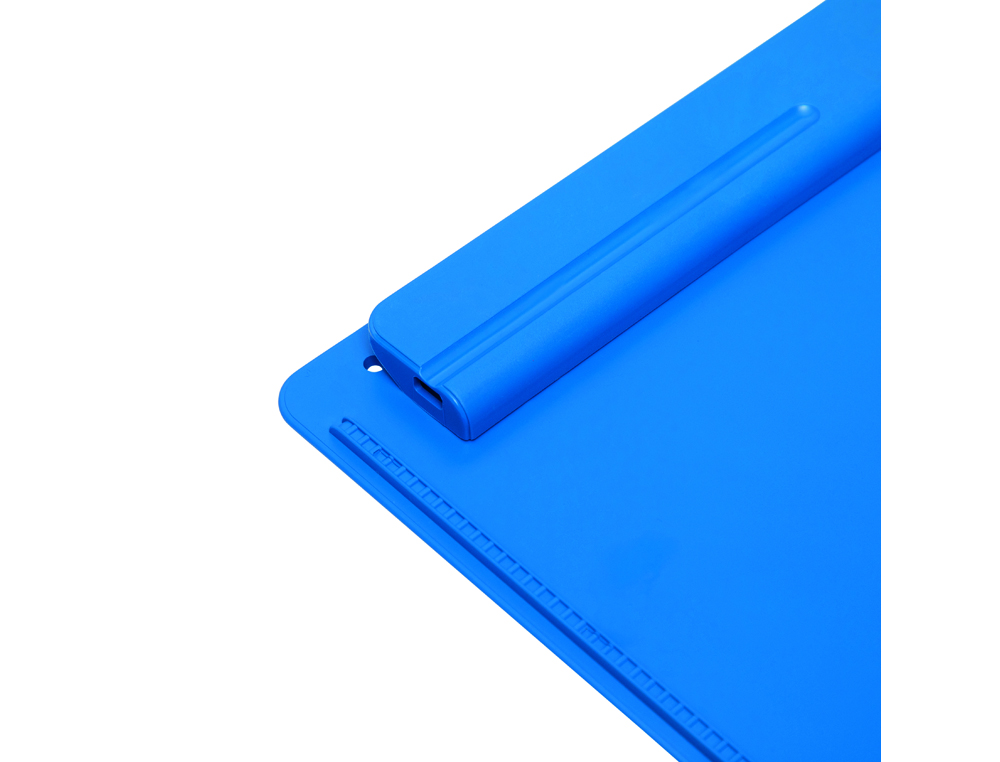 PORTA NOTAS MAUL GO DIN A4 PLASTICO RECICLADO COM PINCA COR AZUL